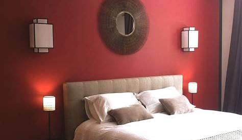 Mur Rouge Chambre Portfolio Séverine Halbrey Benoist Décoration D