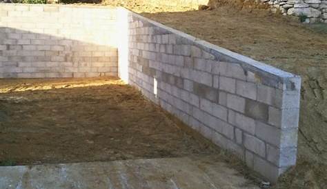 Parpaing de soutènement Construction maison béton armé