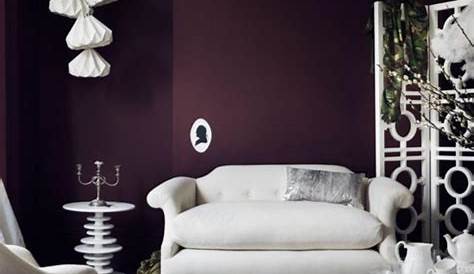 Mur Violet Salon Décoration Moderne En Noir Pour Un Intérieur Glamour