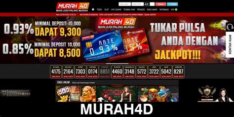 Murah4d merupakan salah satu situs judi slot online deposit via pulsa