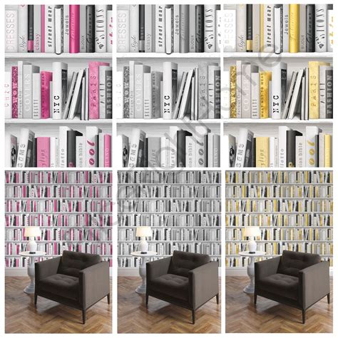 Muriva Bookcase Wallpaper