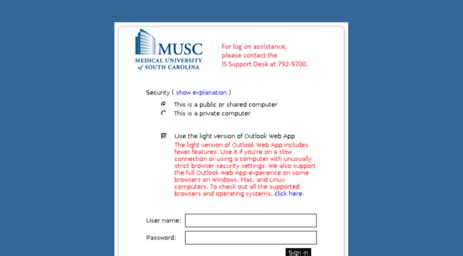 musc outlook