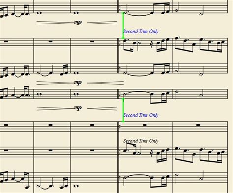 musescore 2nd time only