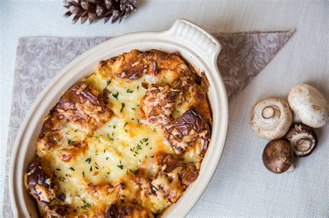 Mushroom And Gruyere Bread Pudding: A Savory Delight For Any Meal
