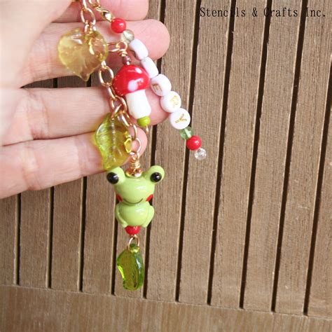 Mushroom Frog Keychain
