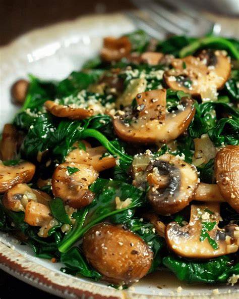 Mushroom and Spinach Saute