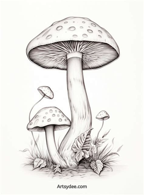 Mushrooms Drawing