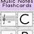 music note flash cards printable