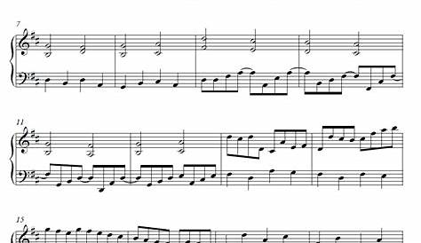 Music Sheet For Canon In D Piano Free