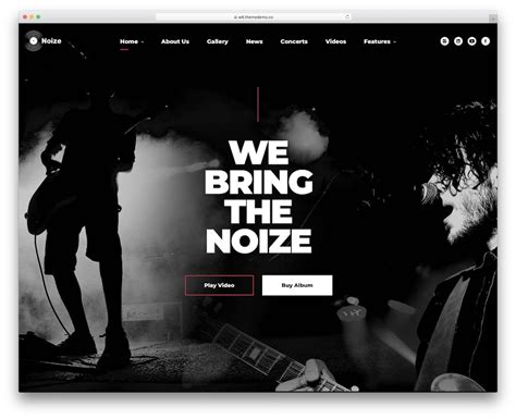 music artist website template