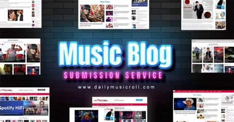 music blog submission service