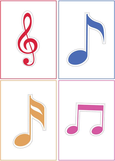 Music Notes Template Free Printable