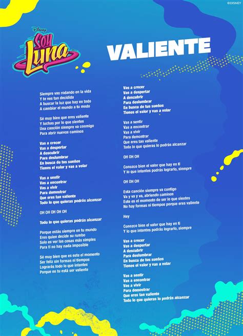 musica de soy luna en letra