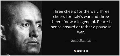 mussolini quote about war