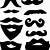 mustache photo booth props printable
