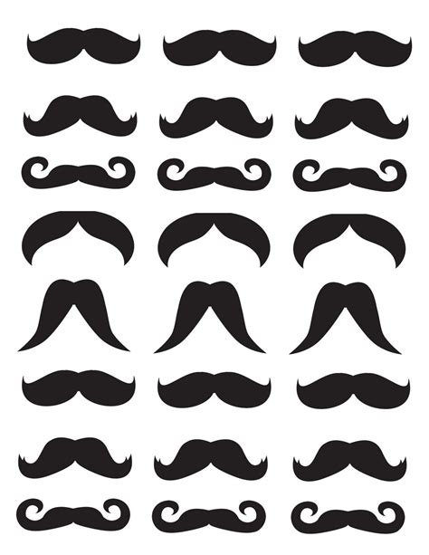 Printable Mustaches Templates ClipArt Best