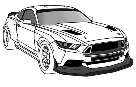 mustang car coloring pages