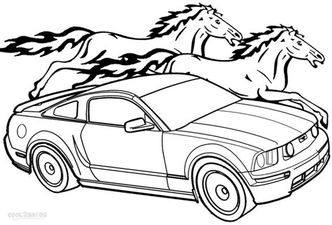 mustang cars coloring pages