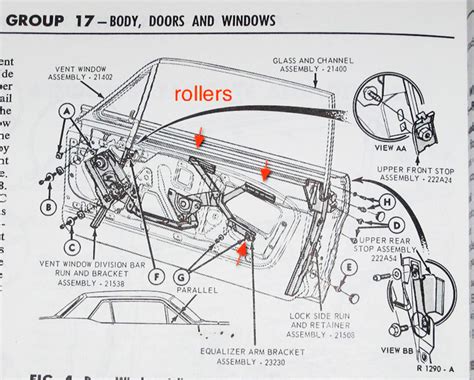 mustang door parts diagram