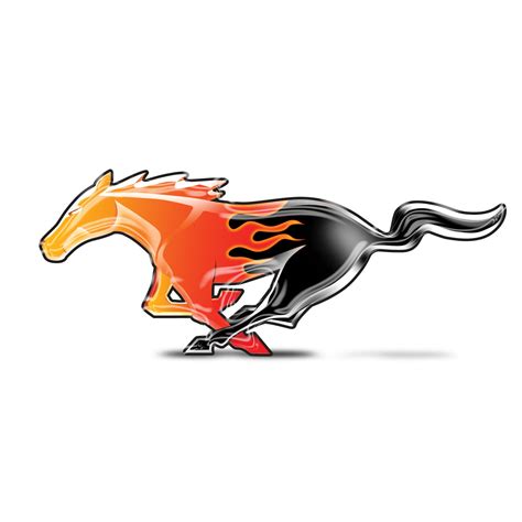 mustang horses with flames decals