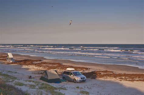 mustang island state park beach camping