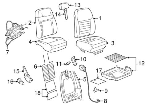 mustang seats part numbers