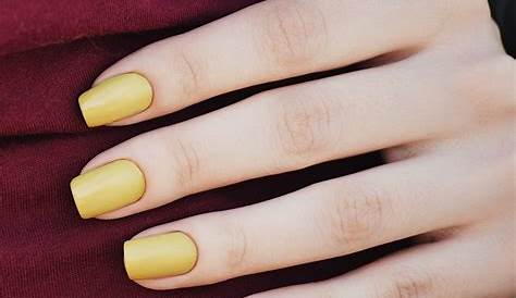 Mustard Yellow Nails & Camel Shoes For Bold Style