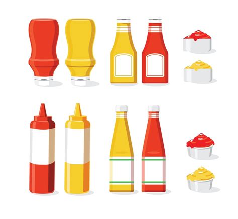 Mustard And Ketchup Vector