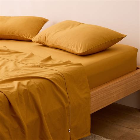 Mustard Flat Sheet King Size