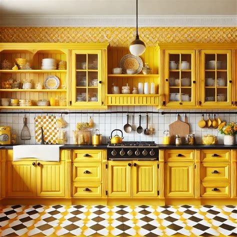 Mustard Kitchen Cabinets