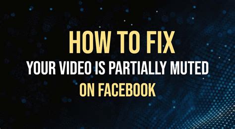 Mute Video Sound in Facebook