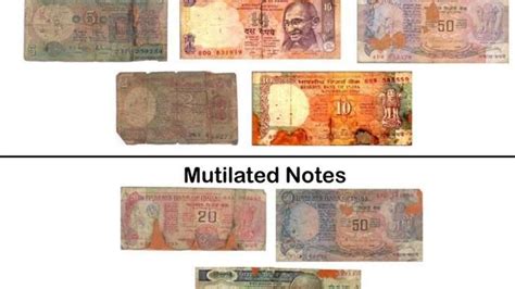 mutilated notes exchange value