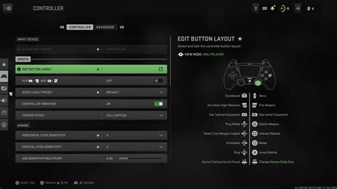 Mw2 Controller Settings