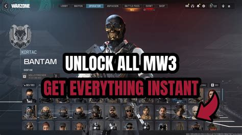 [UNCUT] MW3 UNLOCK ALL CoD Warzone 3 Unlock All Tool All Camos, All Operators (Full Guide