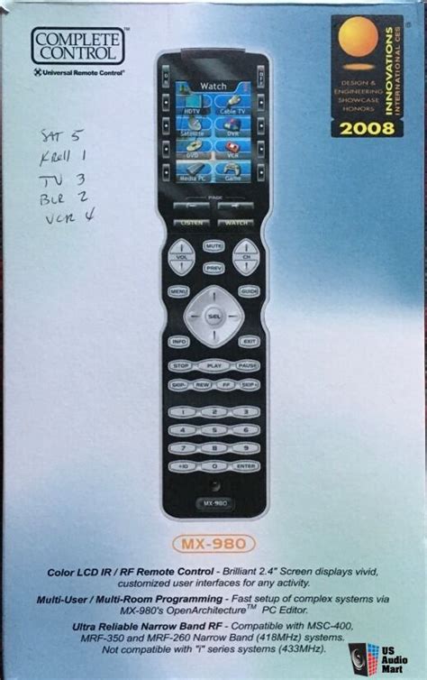 mx-980 universal remote control