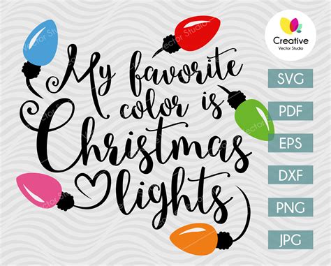 My Favorite Color Is Christmas Lights Svg Free, HD Png Download