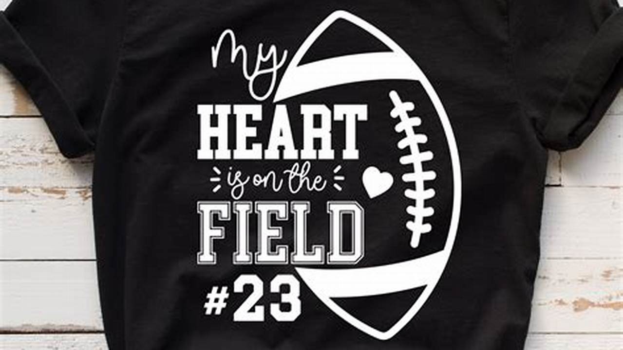 Unleash Your Passion: Discover the 'My Heart is on the Field' SVG Design