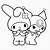 my melody and kuromi coloring pages