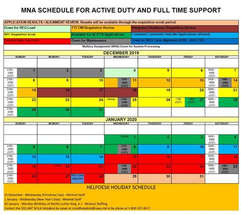 My Navy Assignment Calendar 2024