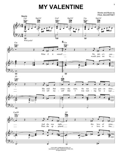 McCartney Smile Away sheet music for guitar (chords) [PDF]
