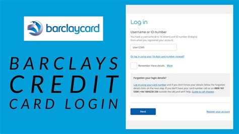 my barclaycard login