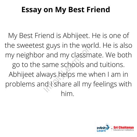 my best friend simple essay