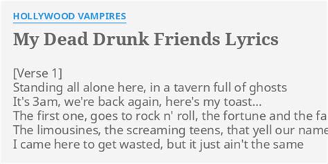 my dead drunk friends lyrics