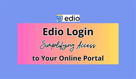 my edio login