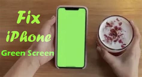 my iphone screen went green