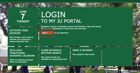 my ju student portal