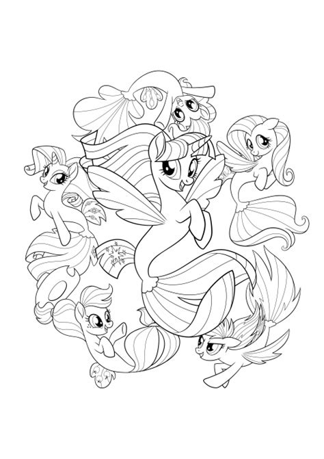 my little pony sea ponies coloring pages