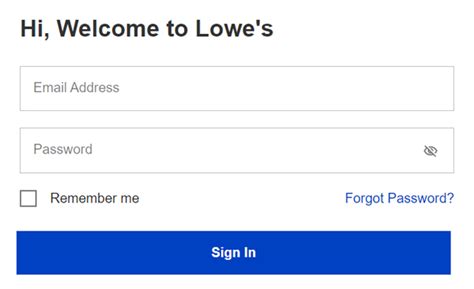 my lowe's account sign in account outage