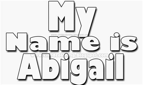 my name is abigail