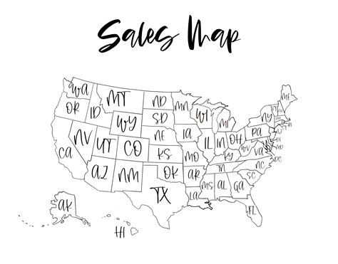 My Sales Map Printable